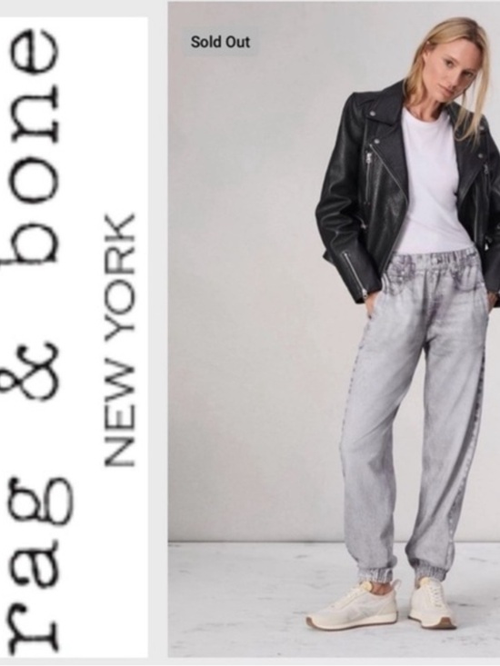 rag & bone Pants - Rag & Bone Joggers Miramar Faux Jeans in Acid Grey